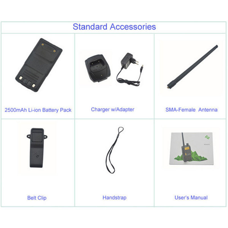 New LCD Screen Two way Radio Walkie Talkie QUANSHENG TG-45UV Dual Band 6W 128CH